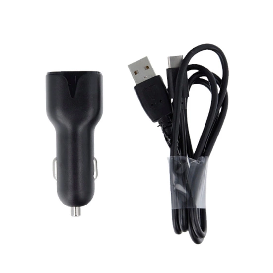 Ładowarka 2xUSB 2,4A czarna + kabel USB-C Maxlife MXCC-01