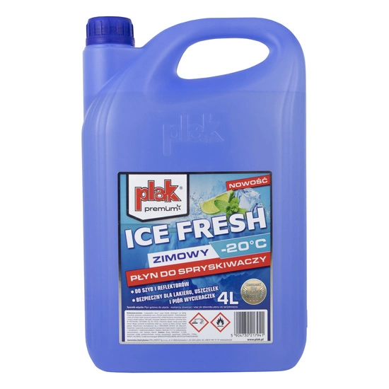 Płyn do spryskiwaczy na etanolu PLAK Premium Ice Fresh -20C 4L