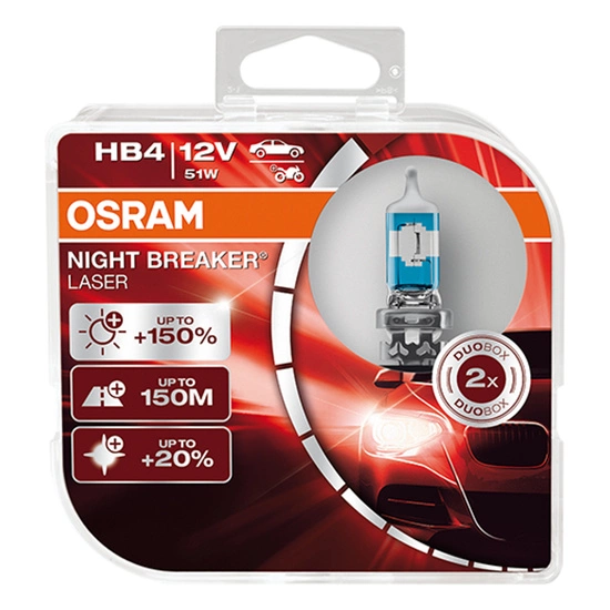 OSRAM Żarówki HB4 Night Breaker Laser +150%