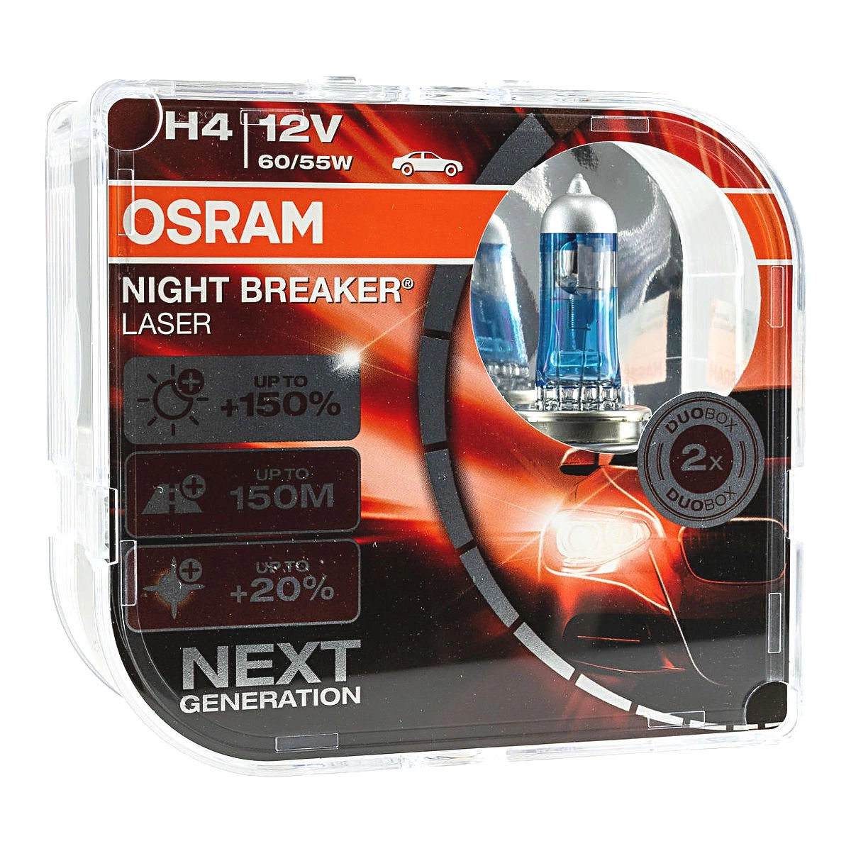 OSRAM H4 Night Breaker Laser +150% 2szt. DUO BOX • autokosmetyki •