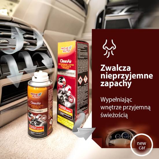 Moje Auto CleanAir dezynfekcja i czyszczenie klimatyzacji 150ml - New Car